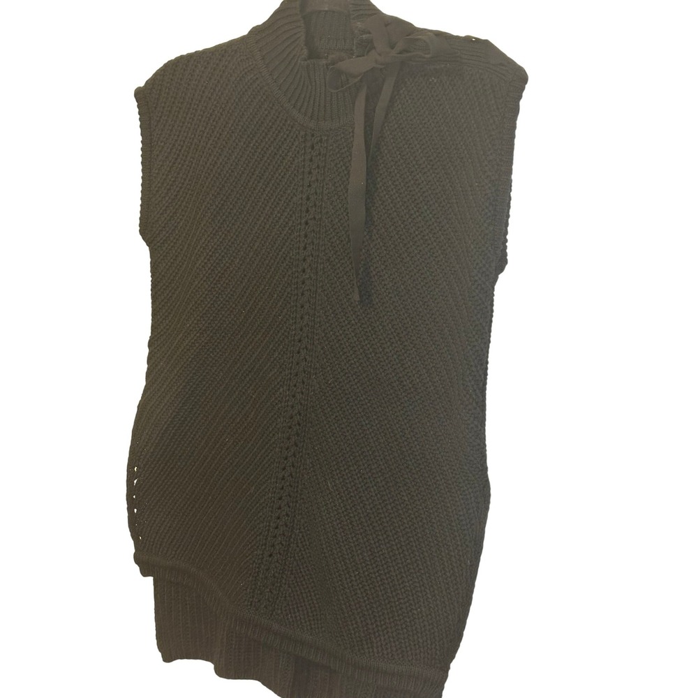 Jessica Simpson Black Elinโ Knit Sleeveless Mock Neck Sweater Vest XS